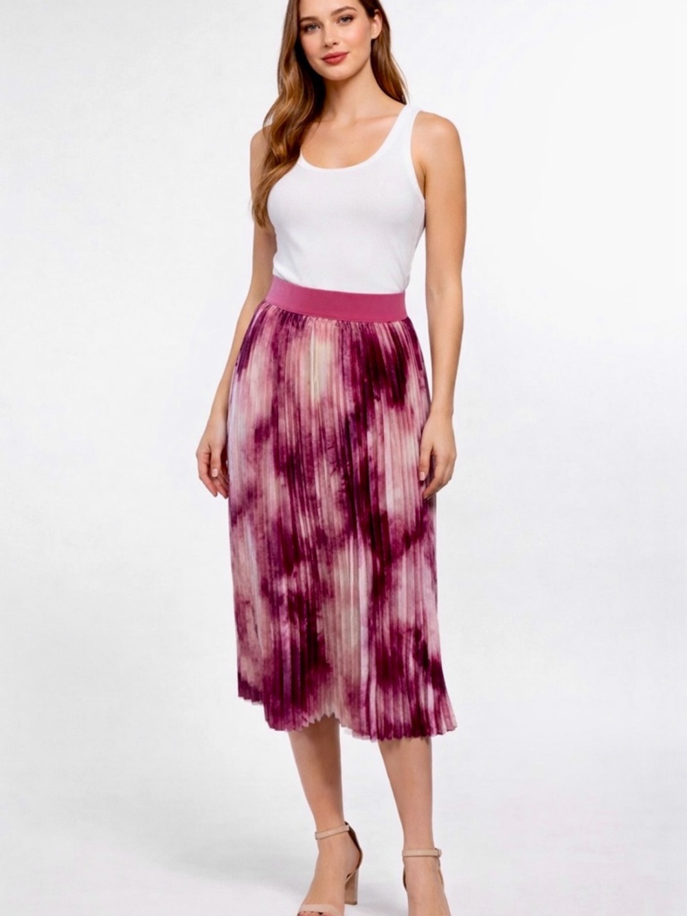 RARE! LuLaRoe Pleated Jill Skirt in Berry Ladies M (8/10) NEW!